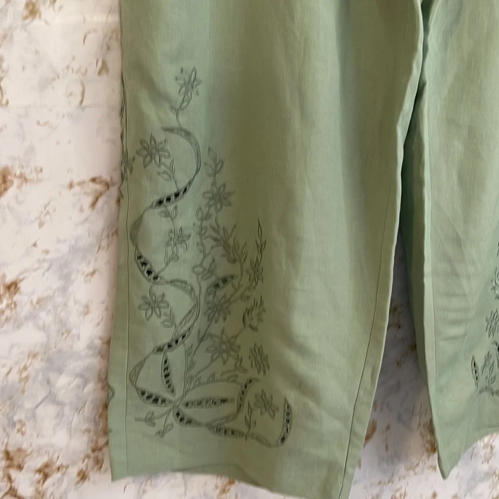 Susan Graver Wide Leg Cut Out Pants l SIZE 1X - Picture 8 of 12